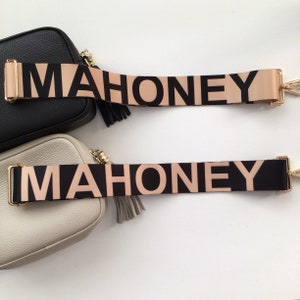 Personalised bag strap, custom print bag strap, bag strap with your design. Custom bag strap image 1