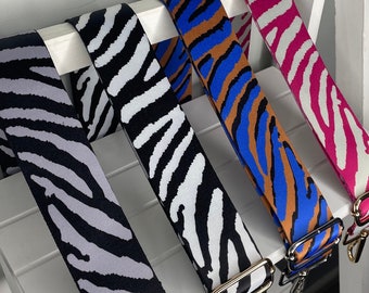Correa para bolso con estampado de cebra, correa para bolso bandolera - Correas para el hombro para bolsos - Correas de repuesto para bolsos