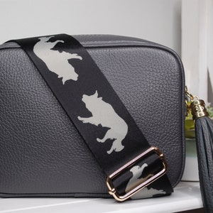 Border Collie Hund Taschengurt, Border Collie Geschenk, handgemacht, Extra Langer Taschengurt