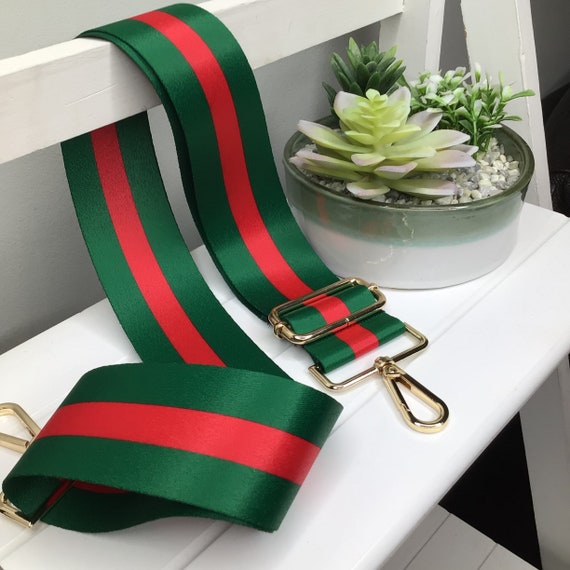 Tracolla Regolabile Per Borse 3,8 Cm X 88-134 Cm – Nastro Intrecciato Bicolore Con Estremità In Pelle (verde/rosso Scuro), Clip Metallo - 4