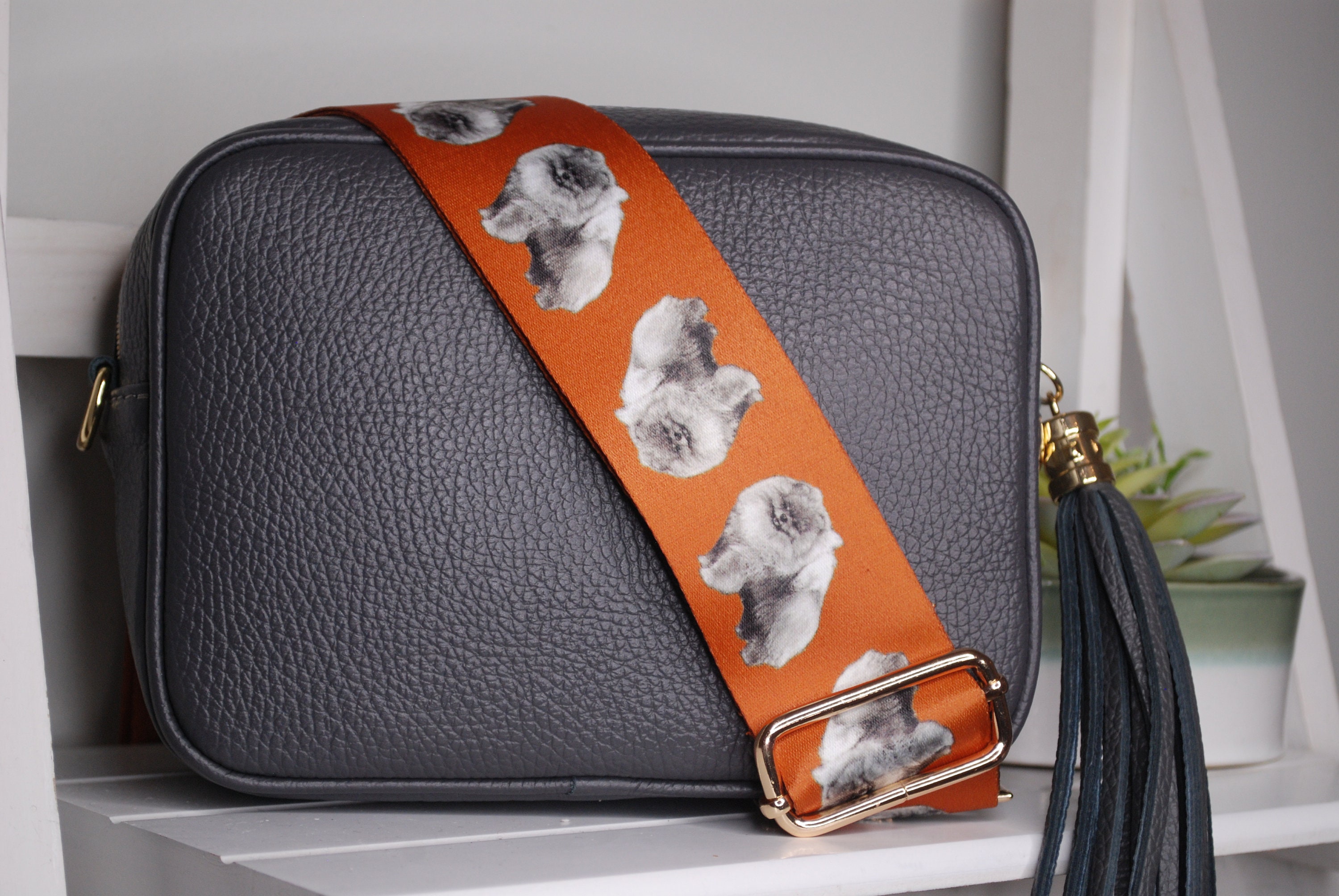 Pomeranian Bag strap, Pomeranian dog gift, replacement bag strap, Handmade