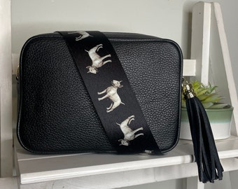 Bull Terrier dog Bag strap, Extra Long handmade crossbody Bag Strap supplied in gift box
