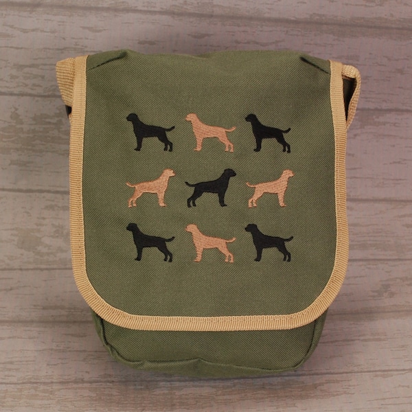 Bolso cruzado bordado Rottweiler, bolso para pasear perros, regalos Rottweiler, diseño de bordado Rottweiler, bolso Rottweiler, Rottweiler Reino Unido