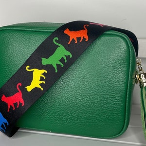 Mehrfarbiger Katzen Design Taschengurt, Crossbody Taschengurt - Schultergurt für Handtaschen - Ersatz-Taschengurte