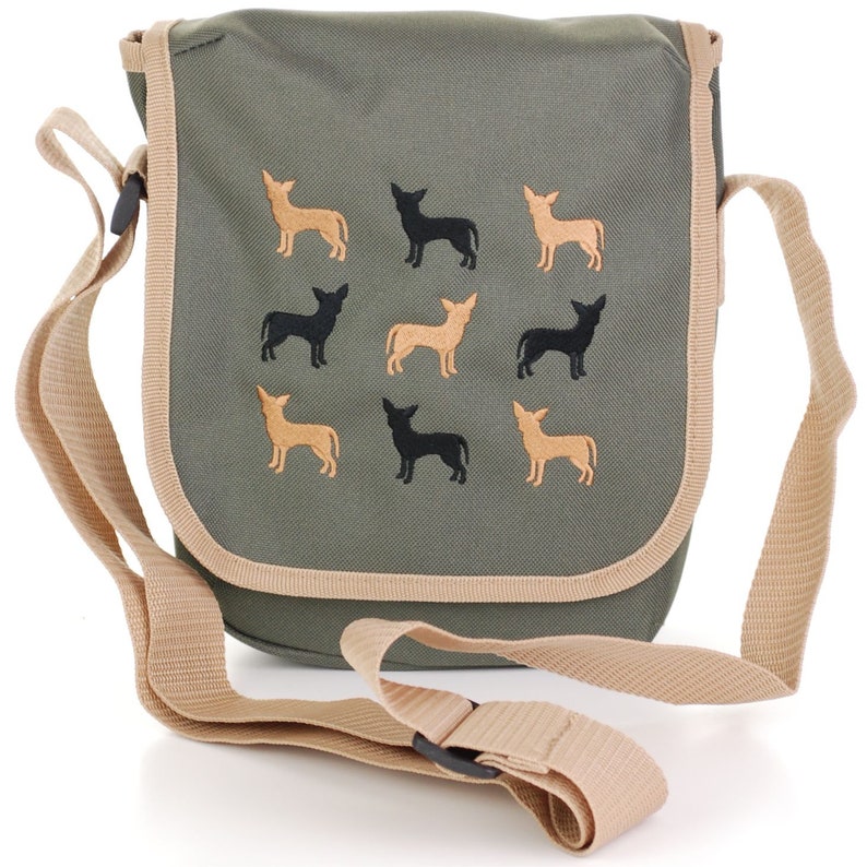 Dog Walking Gift Chihuahua Embroidered Cross Body Bag Etsy