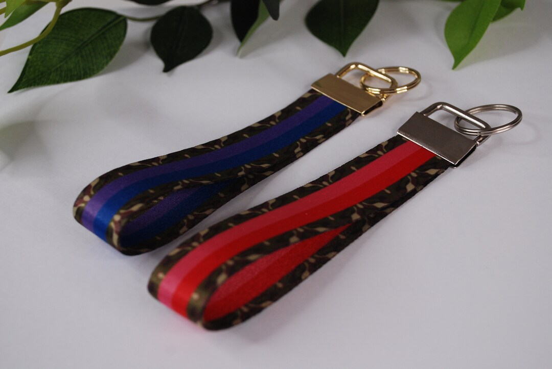 Camouflage Handmade Keyring, Wrist Strap for Keys, Wristlet, Fabric ...