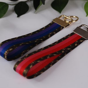 Llavero hecho a mano de camuflaje, correa de muñeca para llaves, muñequera, correa de llavero de tela, llavero personalizado, correa de muñeca de bolsa