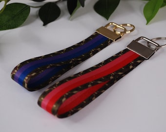 Llavero de camuflaje hecho a mano, correa de muñeca para llaves, muñequera, correa de tela para llavero, llavero personalizado, correa de muñeca para bolso
