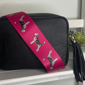 Beagle Hund Taschengurt, Beagle Geschenk, handgemacht, Geschenk für Beagle Besitzer, Extra Lang Taschengurt