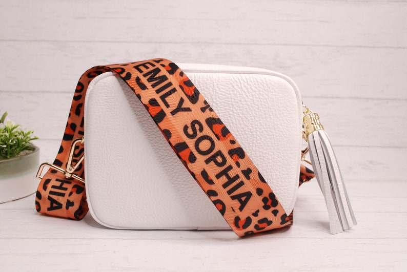 Personalised bag strap, custom print bag strap, bag strap with your design. Custom bag strap image 4