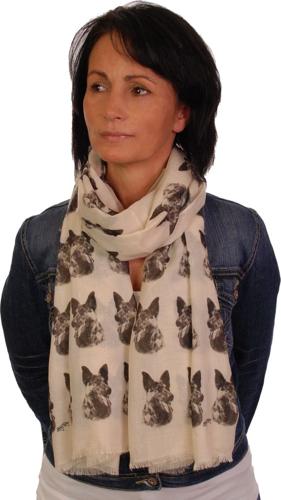 Old English Sheepdog scarf dog print scarves printed ladies fashion womens shawl