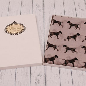German Wire Haired Pointer scarf - Personalised gift box - GWP Scarf - GWP gifts -