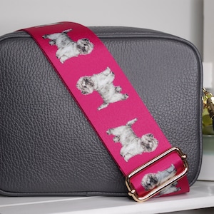 Cairn Terrier Taschengurt, handgefertigte Crossbody Taschengurt, Schultertaschengurt Ersatz Taschengurt, extra Langer Taschengurt