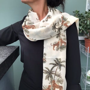 Leoparden muster Schal in Geschenkbox, Damen Schal, Damen Schal, personalisierter Schal, Wichtelgeschenk, Weihnachtsgeschenk für Mama, Weihnachtsgeschenk