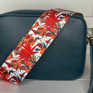 Orange Orchidee Design Taschengurt, Crossbody Taschengurt - Schultergurt für Handtaschen - Ersatz-Taschengurte