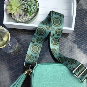 Circle pattern bag strap, 90’s print bag strap