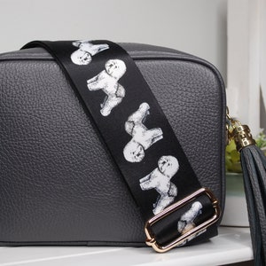 Bichon Frise Taschengurt, Crossbody Taschengurt, Bichon Frise Geschenk, Ersatz Taschengurt, Gitarrengurt für Handtasche, extra Langer Taschengurt