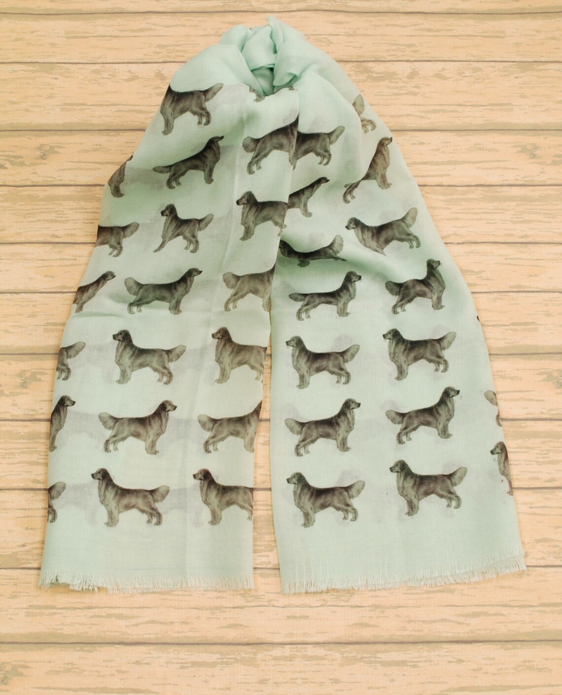 Golden Retriever Scarf With Dogs on Golden Retriever Owner - Etsy