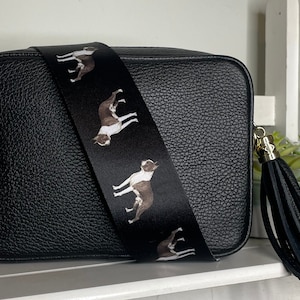 Boston Terrier Taschengurt, Boston Terrier Geschenk, handgemacht, Extra Lang Taschengurt