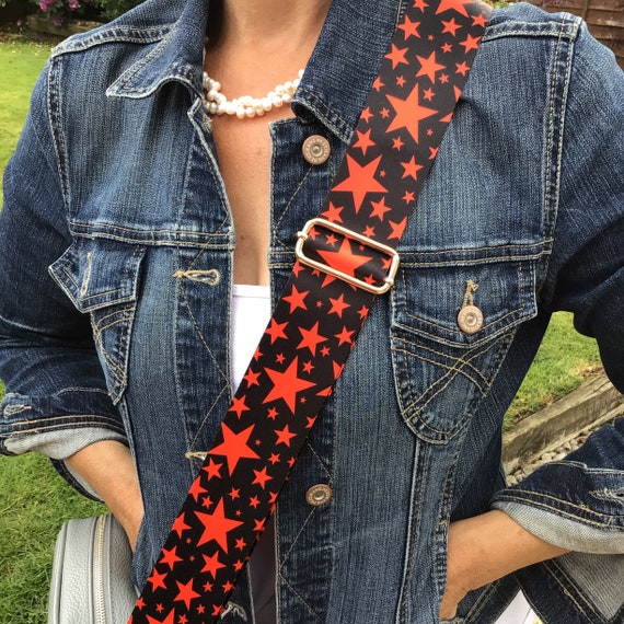 Stars Beaded Strap, Handbag Strap, Guitar Beaded Strap, Crossbody Strap