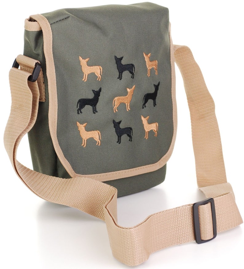 Dog Walking Gift Chihuahua Embroidered Cross Body Bag Etsy