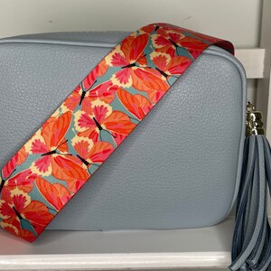Pinker Schmetterling Design Taschengurt, Crossbody Taschengurt - Schultergurt für Handtaschen - Ersatz-Taschengurte