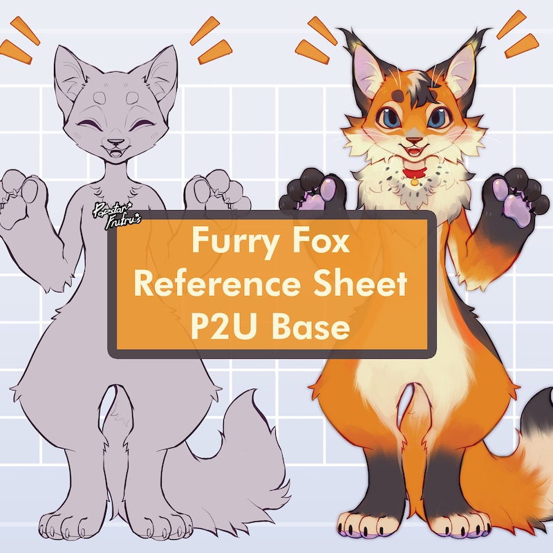Fox Fursona Ref Sheet - Etsy