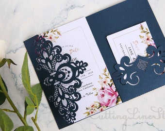 Download Lace Wedding Invitations Etsy
