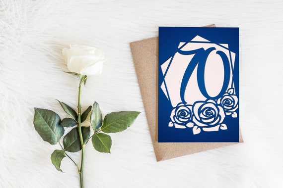 Download 70th Birthday Cards Birthday Card Svg Anniversary Card Svg Etsy