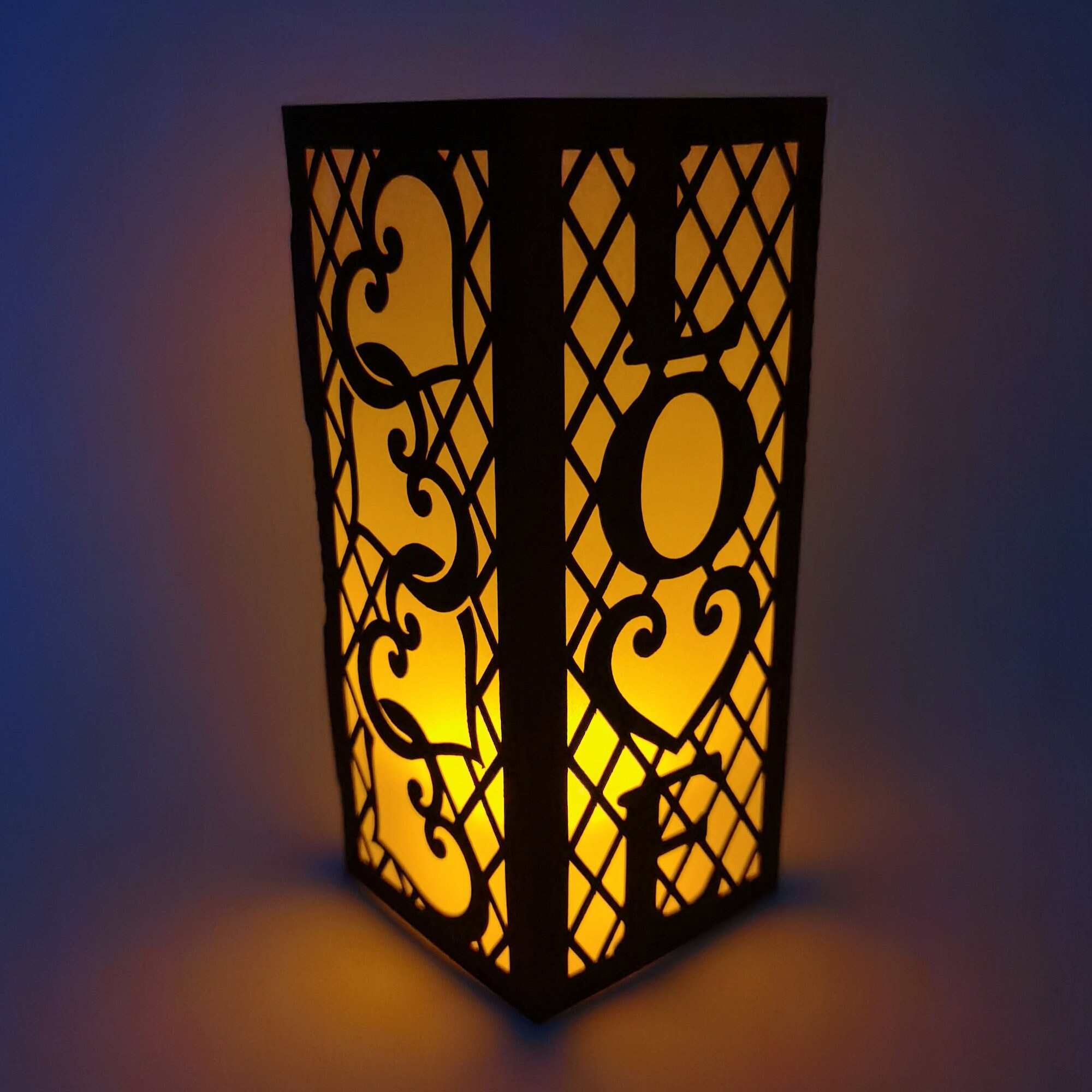 Valentine lantern svg Paper lantern template Lantern Etsy