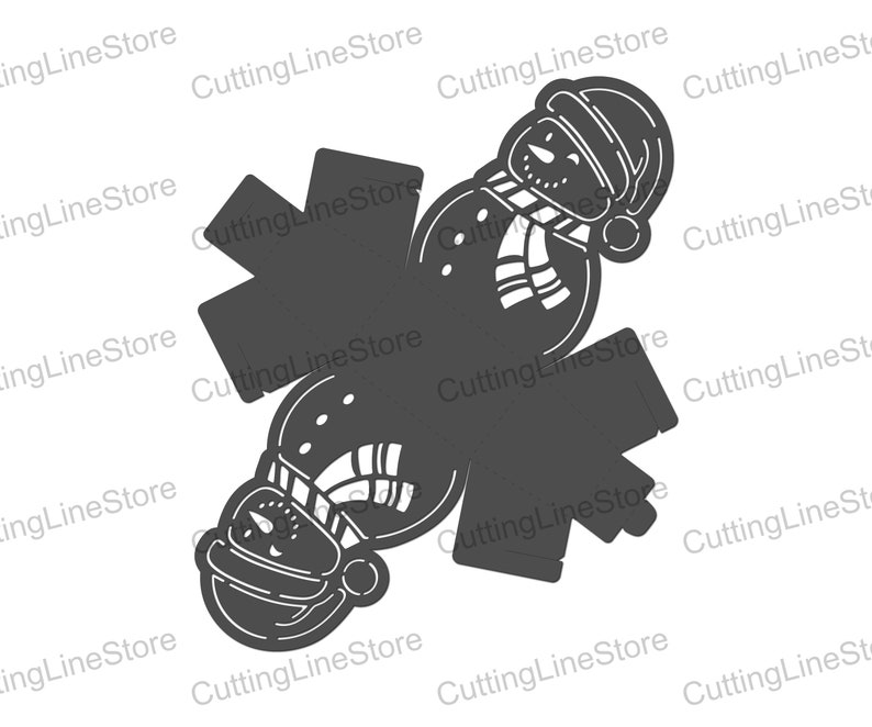 Download Snowman gift box svg Christmas ornament Small gift box ...