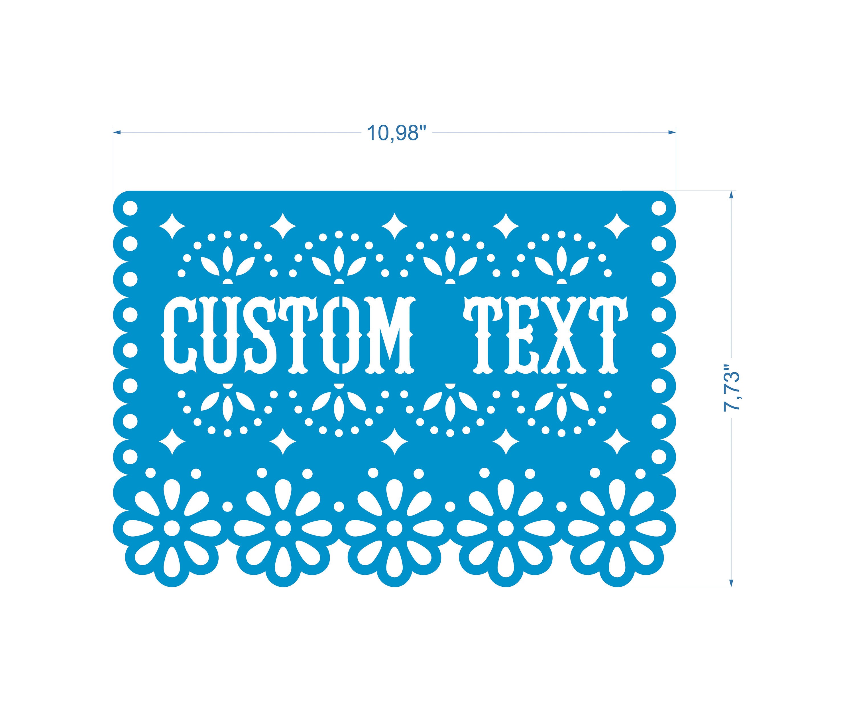 Custom papel picado banner Custom text Papel picado banner Etsy