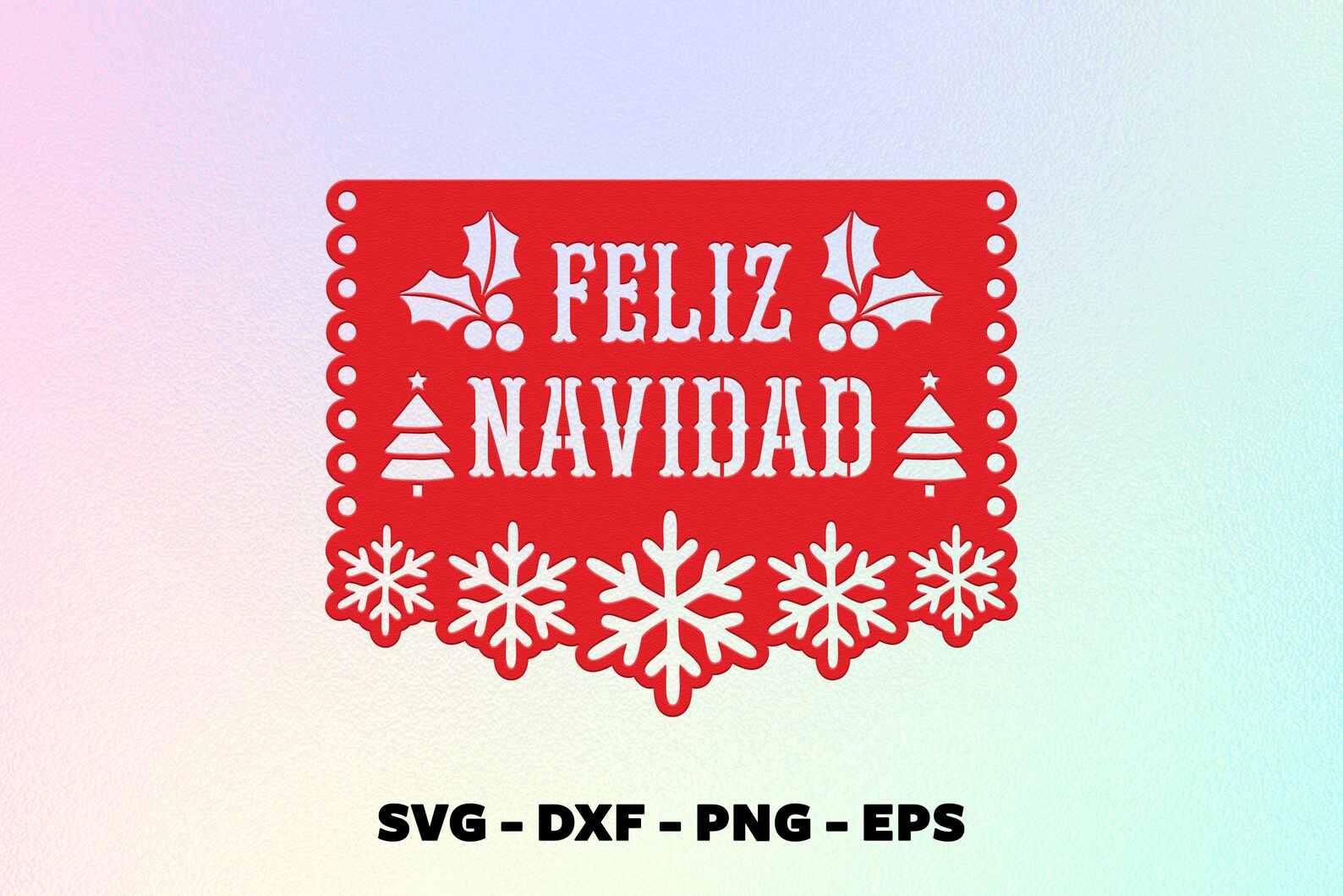 Feliz navidad banner svg Holiday decor Christmas banner svg | Etsy