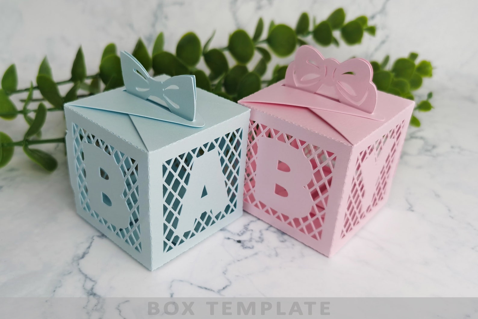 Baby shower favor boxes template Baby shower favors Gender Etsy