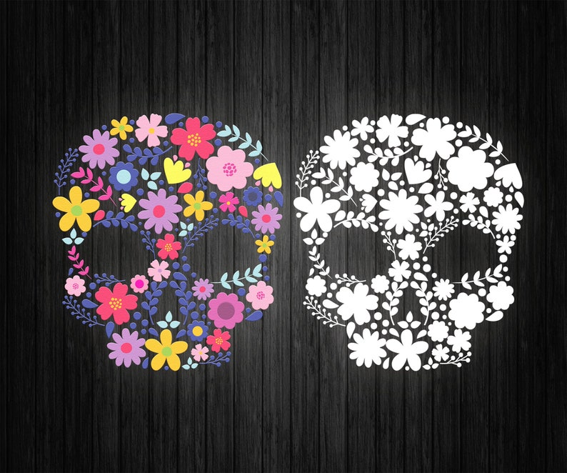 Free Free 104 Flower Skull Svg Free SVG PNG EPS DXF File