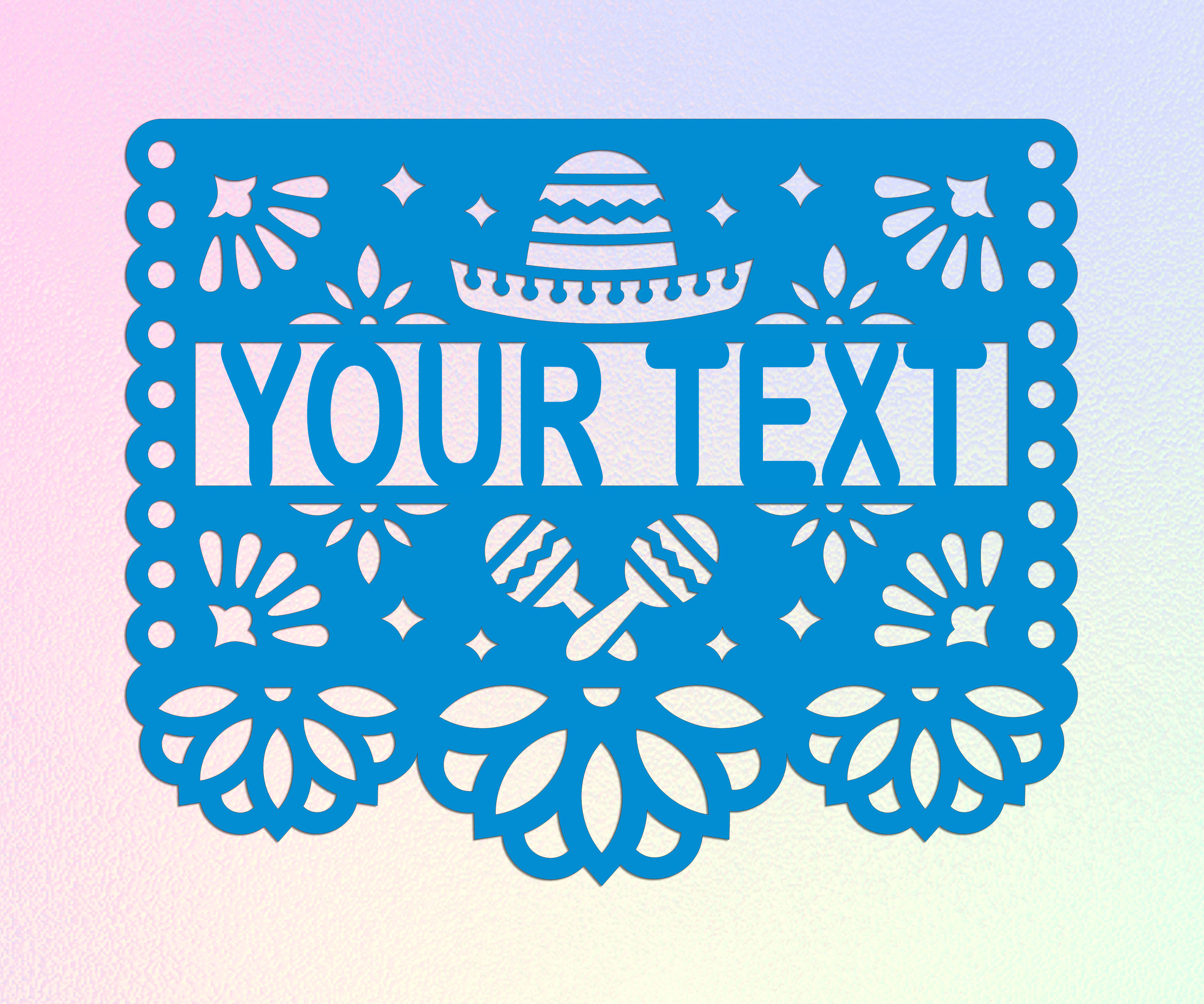 2 SVG blank banner template Papel picado svg Papel picado Etsy