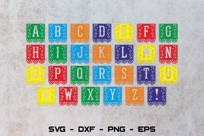 Download DIY Papel picado svg Alphabet svg Numbers svg Papel picado ...