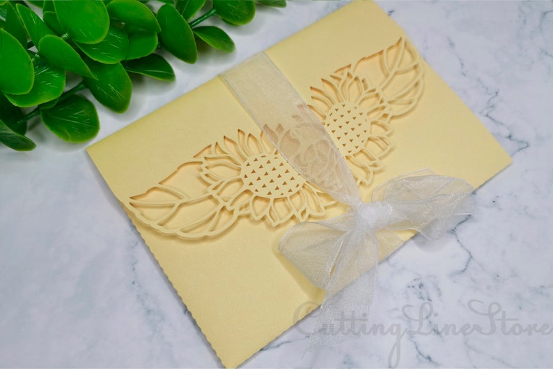 Download Sunflower wedding invitation svg Bridal shower invitations ...