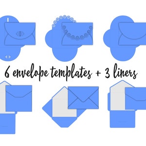 6 Svg Envelope Templates For Invitation 5x7 5x7 Envelopes Svg 6x6 Envelope Svg Envelope Liner Svg Svg Files For Cricut Invitations Announcements Paper Party Supplies Delage Com Br
