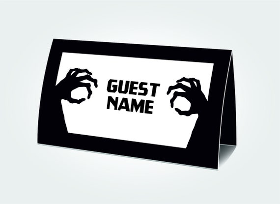 Download Paper Paper Laser Cut File Cricut Cameo Halloween Place Card Pumpkin Wedding Gothic Escort Cards Digital Template Svg Dxf Ai Cdr Invitations Announcements