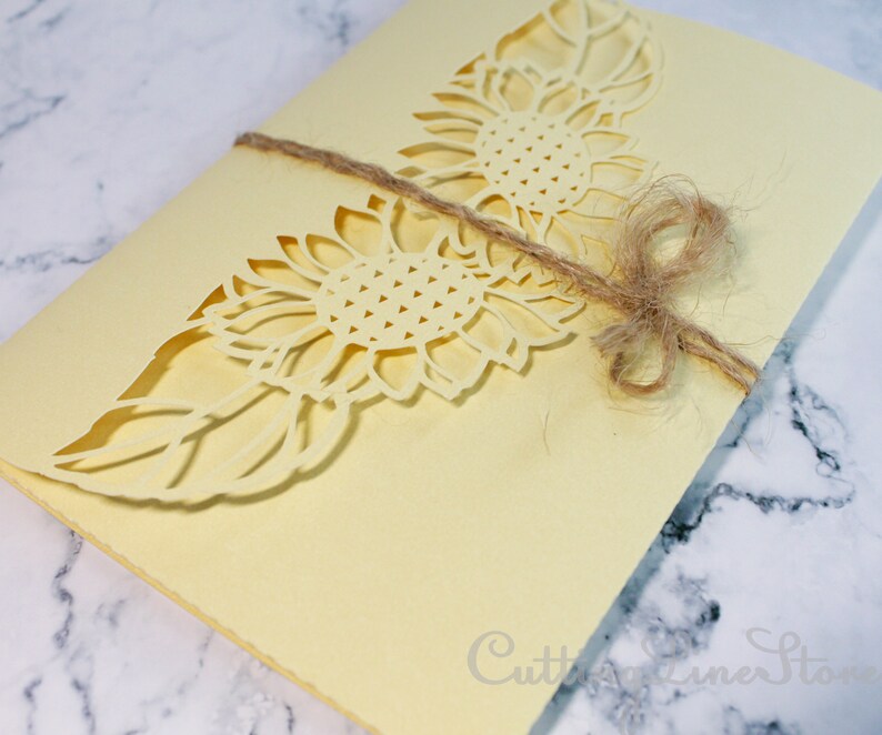 Download Sunflower wedding invitation svg Bridal shower invitations ...