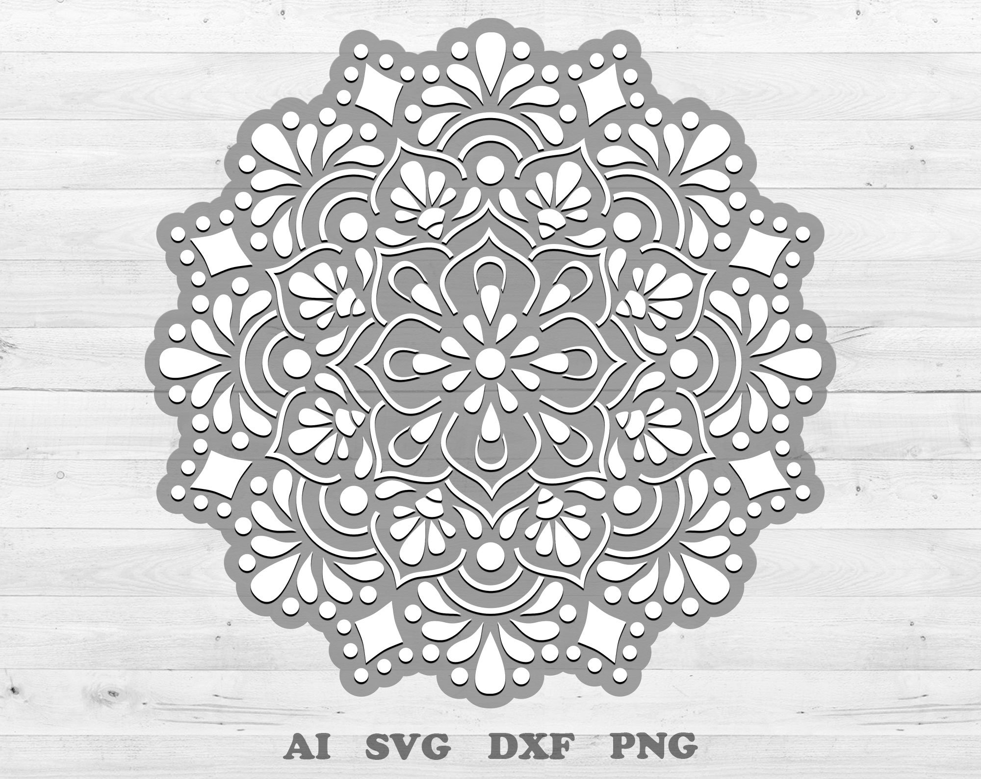 Download Mandala Template For Cut Or Print Mandala Svg Mandala Wall Etsy