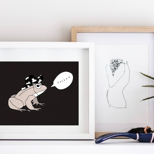Space Cowboy Frog Yeehaw Digital Art Print ONLY