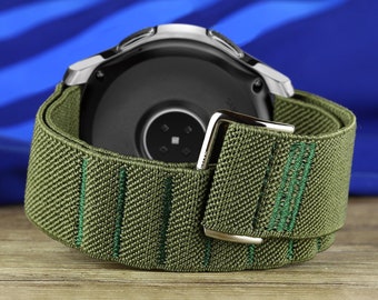 For Samsung watch 4 3 2 1 Band Nylon Fabric Sport Loop Elastic Adjustable Strap fits Samsung Galaxy 40 42 44 46mm Active Classic Hook and Go