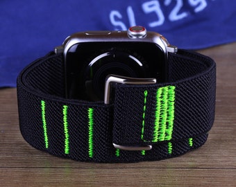 Strap For Apple Watch Ultra 49mm / Elastic Stretchy Adjustable Sport Loop New Hook and Slot Band for iWatch series Ultra 8 7 6 5 4 3