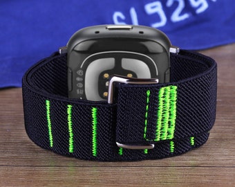 Fitbit Versa 2 3 Lite Loop Band Sport Strap Soft Nylon Fitness Band Fast Hook and Go Adjustable Closure Fabrics Bracelet BUY 2 GET +1 FREE