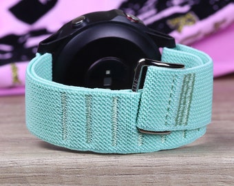 SPORT BAND for Samsung Galaxy 4 watch 40 42 44 46mm Classic Active 3 2 1 ELASTIC Strap Nylon Fabric Sport Loop Belt Adjustable Hook and Go