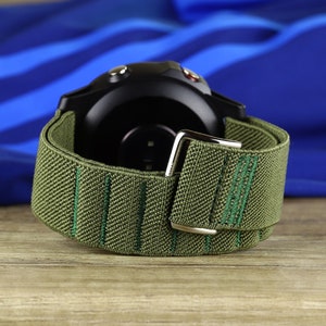 BAND compatible with Polar Skagen Suunto Watch Band ELASTIC For SPORT Nylon Fitness Universal Strap Hook Wrist Wrap Stretchy Nylon Loop Belt zdjęcie 1