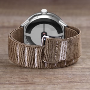 Compatible avec Google Pixel WATCH STRETCH BAND, Bracelet en nylon tissé, Bracelet sport élastique, Bracelet en tissu, Accessoires de montre