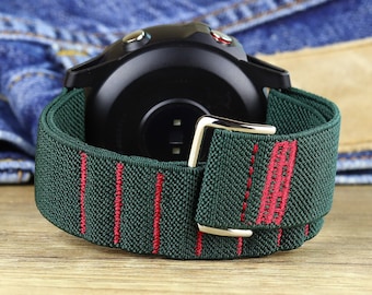 05 Stoff-Smart-Uhrenarmband Sport Loop Belt Strap Canvas für Garmmin Forerunner 245 645 vívoactive 3 vívomove 3 HR Luxe Style Venu 20mm 22mm